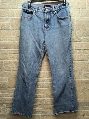 No Boundaries Denim Jeans "Pretty" Embroidery Juniors Size 9 Y2k